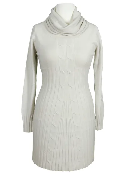 Rollkragen Longpullover in wollwei� von Minority