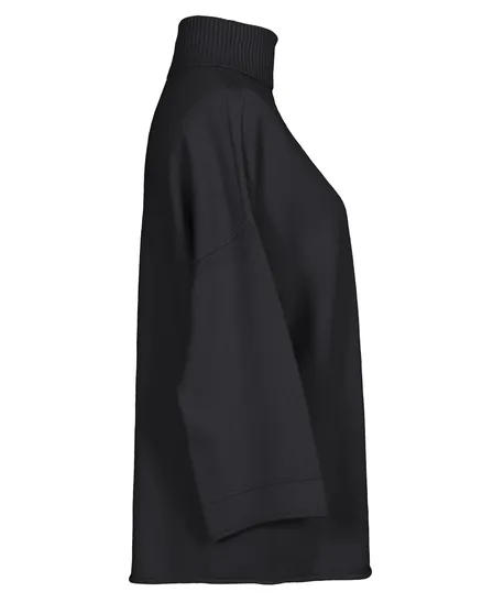 Rollkragenpullover Kastenform in schwarz von Made in Italy