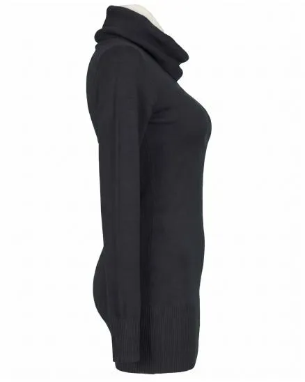 Rollkragenpullover mit Cashmere in schwarz von Moda Italia