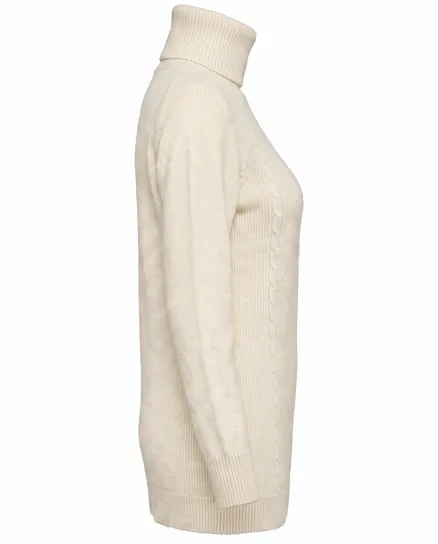 Rollkragenpullover mit Mohair in beige von Primrose