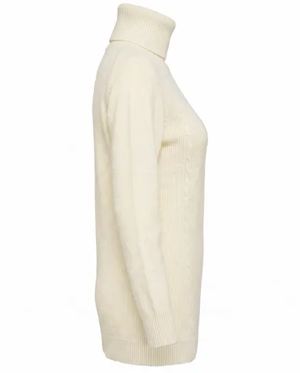 Rollkragenpullover mit Mohair in wollwei� von Primrose