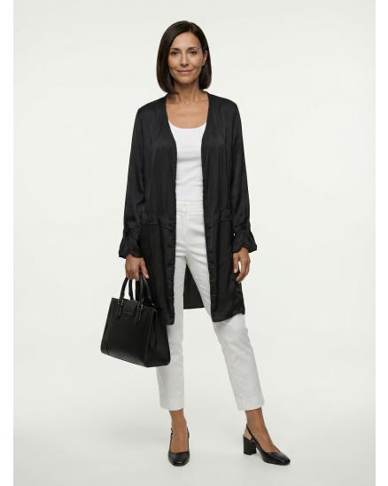 Satin Jacke mit Seide in schwarz von XUNA