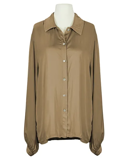 Satinbluse mit Seide in cognac von Monday Afternoon