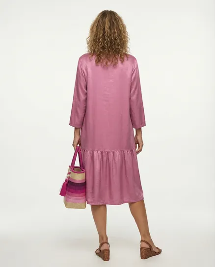 Satinkleid mit Seide in beere von Pronto Moda