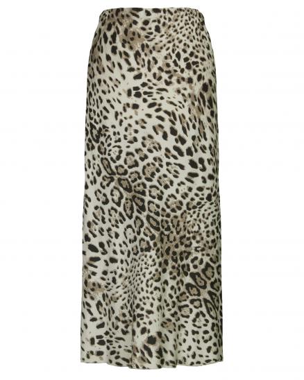 Satinrock Leoprint in beige von Selected Touch