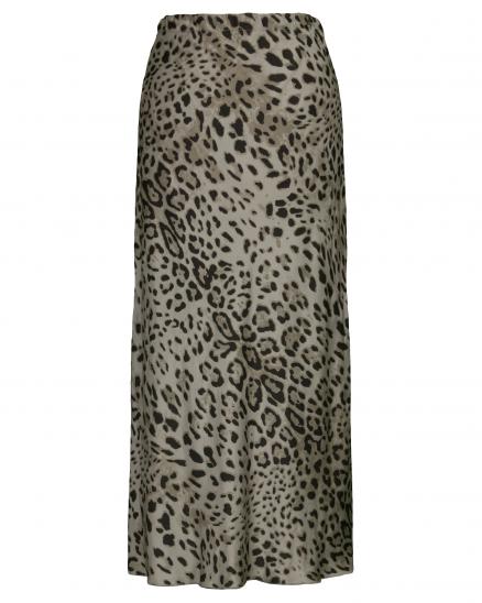 Satinrock Leoprint in braun von Selected Touch