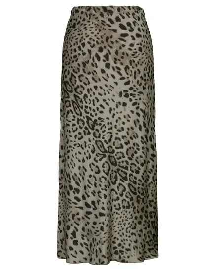 Satinrock Leoprint in braun von Selected Touch