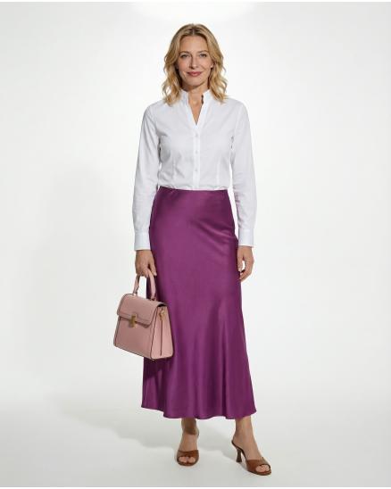 Satinrock mit Seide in beere von Selected Touch