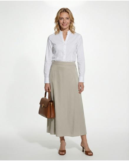 Satinrock mit Seide in creme von Selected Touch