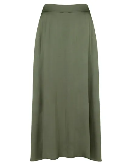 Satinrock mit Seide in khaki von Selected Touch