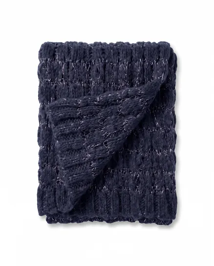 Schal mit Pailletten in blau von fashion made in italy