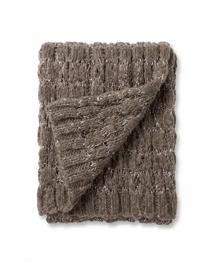 Schal mit Pailletten in braun von fashion made in italy