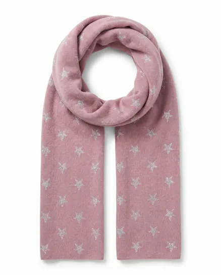 Schal Sterne mit Cashmere in beere von Moda Italia