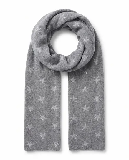 Schal Sterne mit Cashmere in grau von Moda Italia