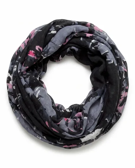 Schlauchschal Bl�tenmuster in schwarz von FASHION