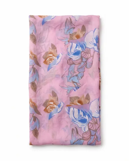 Schlauchschal gebl�mt in rosa von fashion made in italy