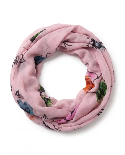 Schlauchschal mit Print in rosa von FASHION