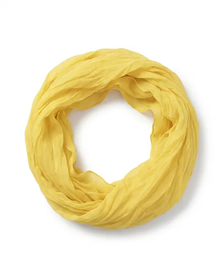 Schlauchtuch Loop mit Seide in gelb von fashion made in italy