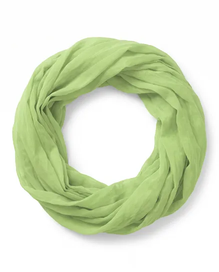 Schlauchtuch Loop mit Seide in hellgr�n von fashion made in italy