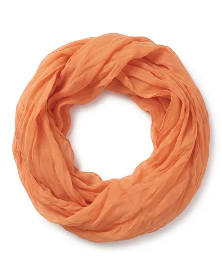 Schlauchtuch Loop mit Seide in orange von fashion made in italy