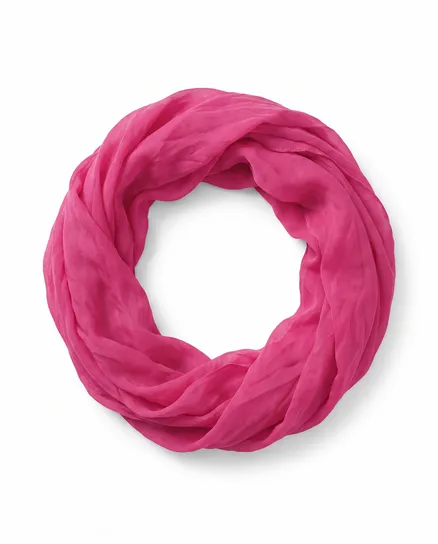 Schlauchtuch Loop mit Seide in pink von fashion made in italy