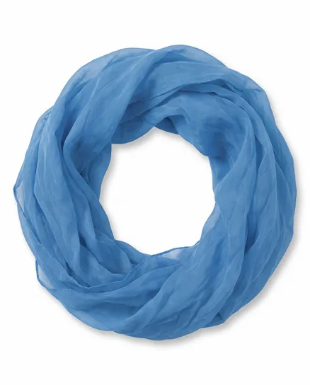 Schlauchtuch Loop mit Seide in t�rkis von fashion made in italy