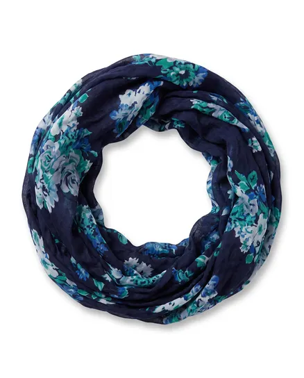 Schlauchtuch mit Bl�ten in blau von fashion made in italy