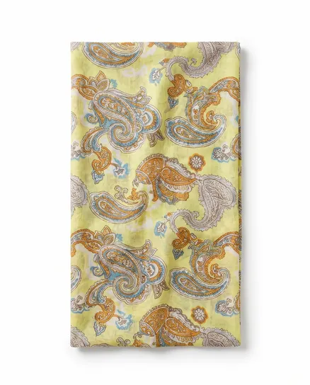 Schlauchtuch mit Paisley Print in gelb von fashion made in italy