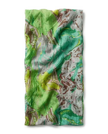 Schlauchtuch mit Seide in gr�n von fashion made in italy