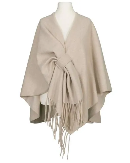Schultertuch mit Fransen in beige von Moda Italia