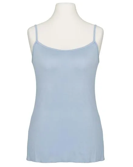 Seidenbluse mit Spitze 2-tlg. in blau von XUNA