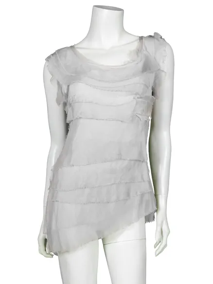 Shirt mit Seide in grau von Made in Italy