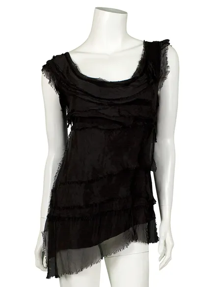 Shirt mit Seide in schwarz von Made in Italy