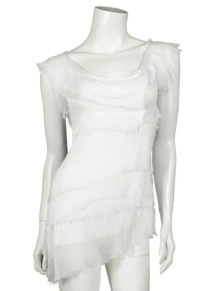 Shirt mit Seide in wei� von Made in Italy