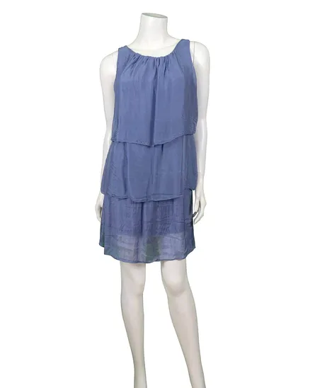 Seidentunika Lagenlook in blau von Pronto Moda