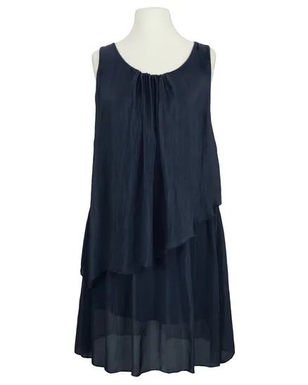 Seidentunika Lagenlook in blau von Spaziodonna
