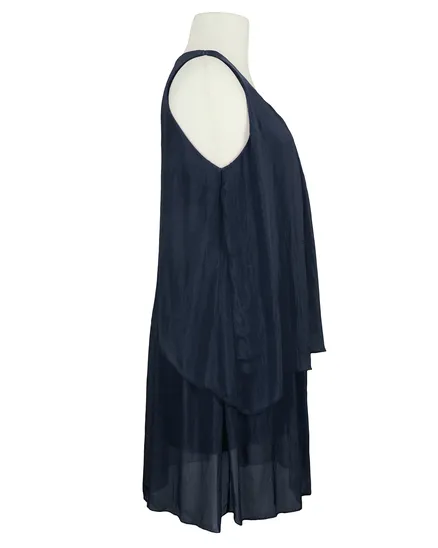 Seidentunika Lagenlook in blau von Spaziodonna