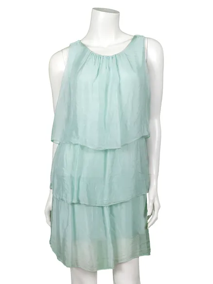 Seidentunika Lagenlook in mint von Pronto Moda