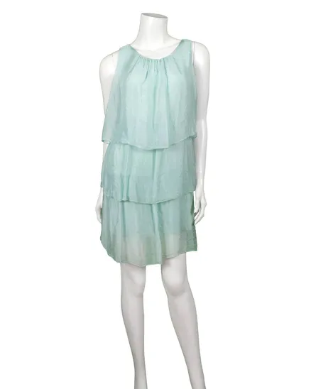 Seidentunika Lagenlook in mint von Pronto Moda