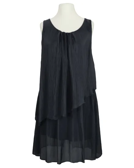 Seidentunika Lagenlook in schwarz von Spaziodonna