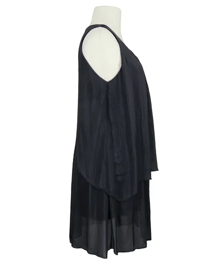 Seidentunika Lagenlook in schwarz von Spaziodonna