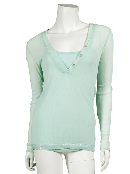 Shirt 2-tlg. in mint von Diana