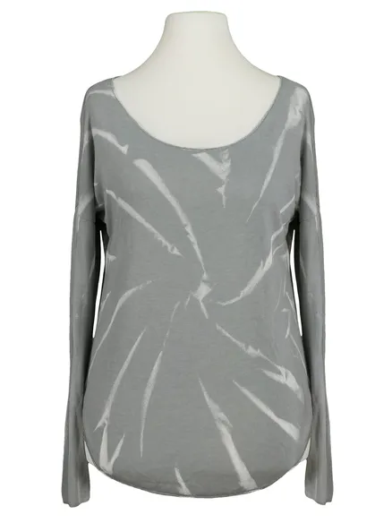 Shirt Feinstrick in grau von Made in Italy
