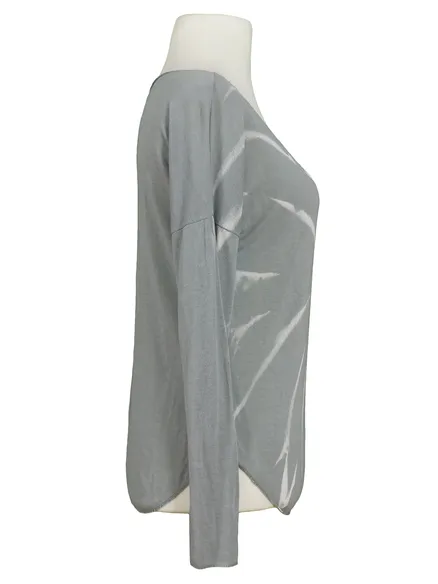 Shirt Feinstrick in grau von Made in Italy