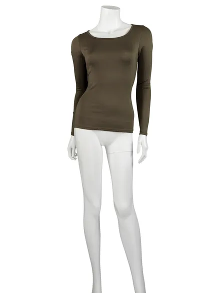 Shirt langarm in braun von RESTART
