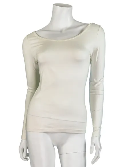 Shirt langarm in ecru von Kikeriki
