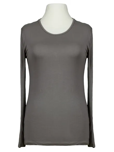 Shirt langarm in braun von Hello Moda