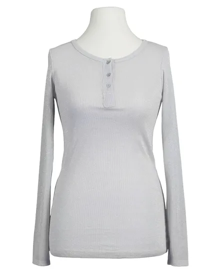 Shirt mit Glanzgarn in grau von Made in Italy