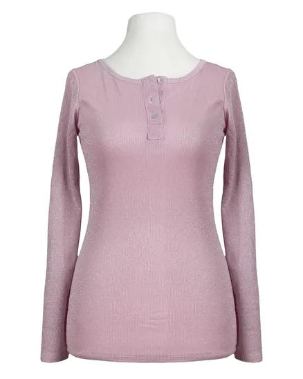 Shirt mit Glanzgarn in rosa von Made in Italy
