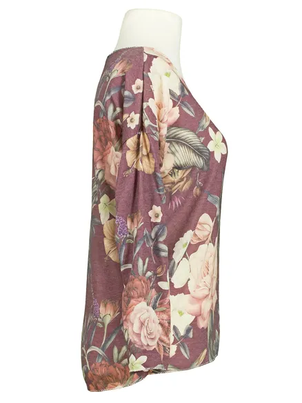 Shirt mit Blumen in beere von Spaziodonna